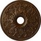 Ekena Millwork Ashley Ceiling Medallion (Fits Canopies up to 4 3/4"), 23 7/8"OD x 4"ID x 2 1/8"P, Root Beer Crackle CM23ASRBC - alternate 1